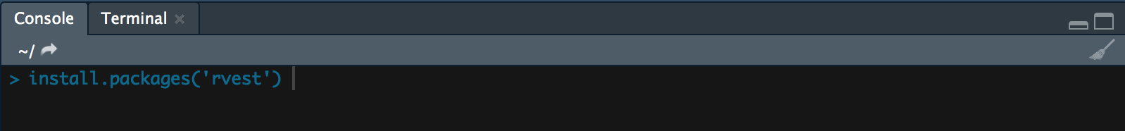 installing the rvest package